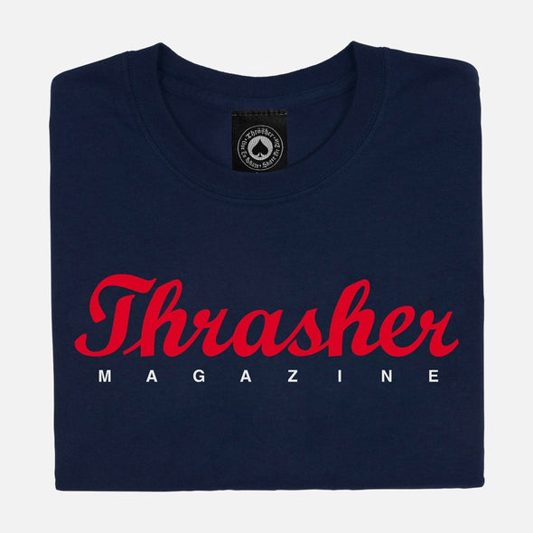 THRASHER Script Tee - Navy