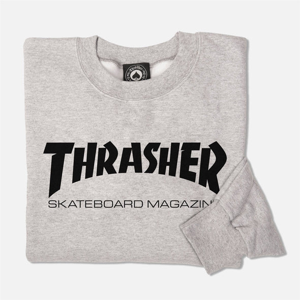 THRASHER Skate Mag Crew - Light Grey