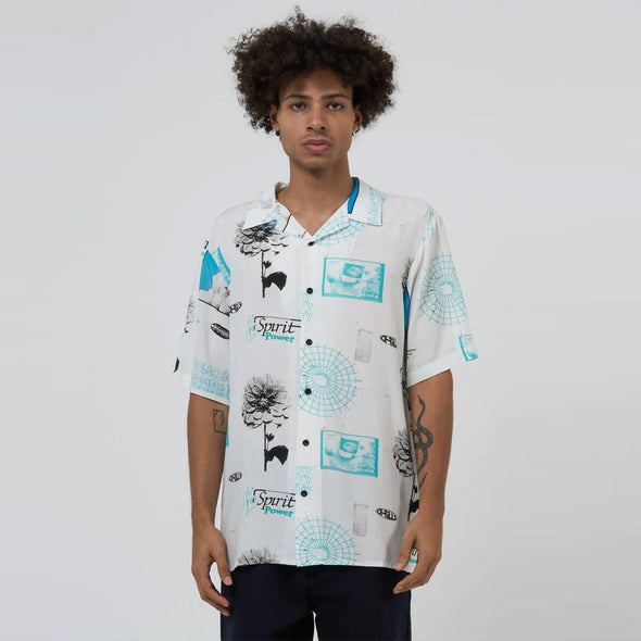 THRILLS Cultivate Gravitate Bowling Shirt - Dirty White