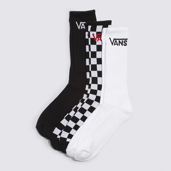 VANS Classic Crew Sock 3 Pack - Black/White