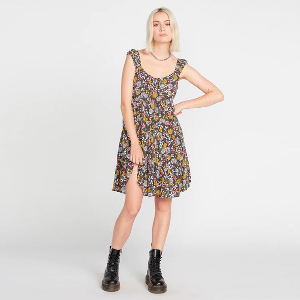 VOLCOM Happy Dazee Dress - Espresso