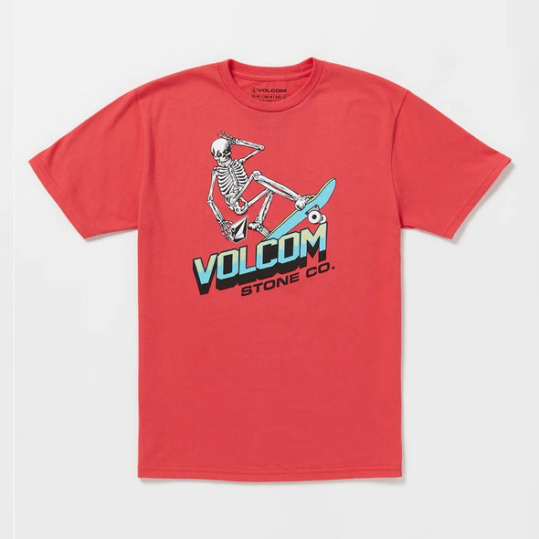 VOLCOM Kids Boneslide Tee - Flash Red