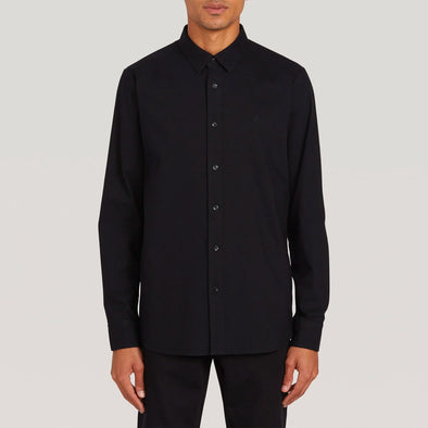 VOLCOM Oxford Stretch Long Sleeve Shirt - New Black