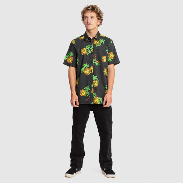 VOLCOM Ozzy Wrong Woven Short Sleeve Shirt - Stealth