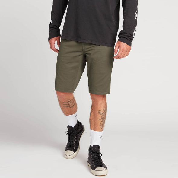 VOLCOM Solver Lite 5 Pocket Shorts - Army Green Combo