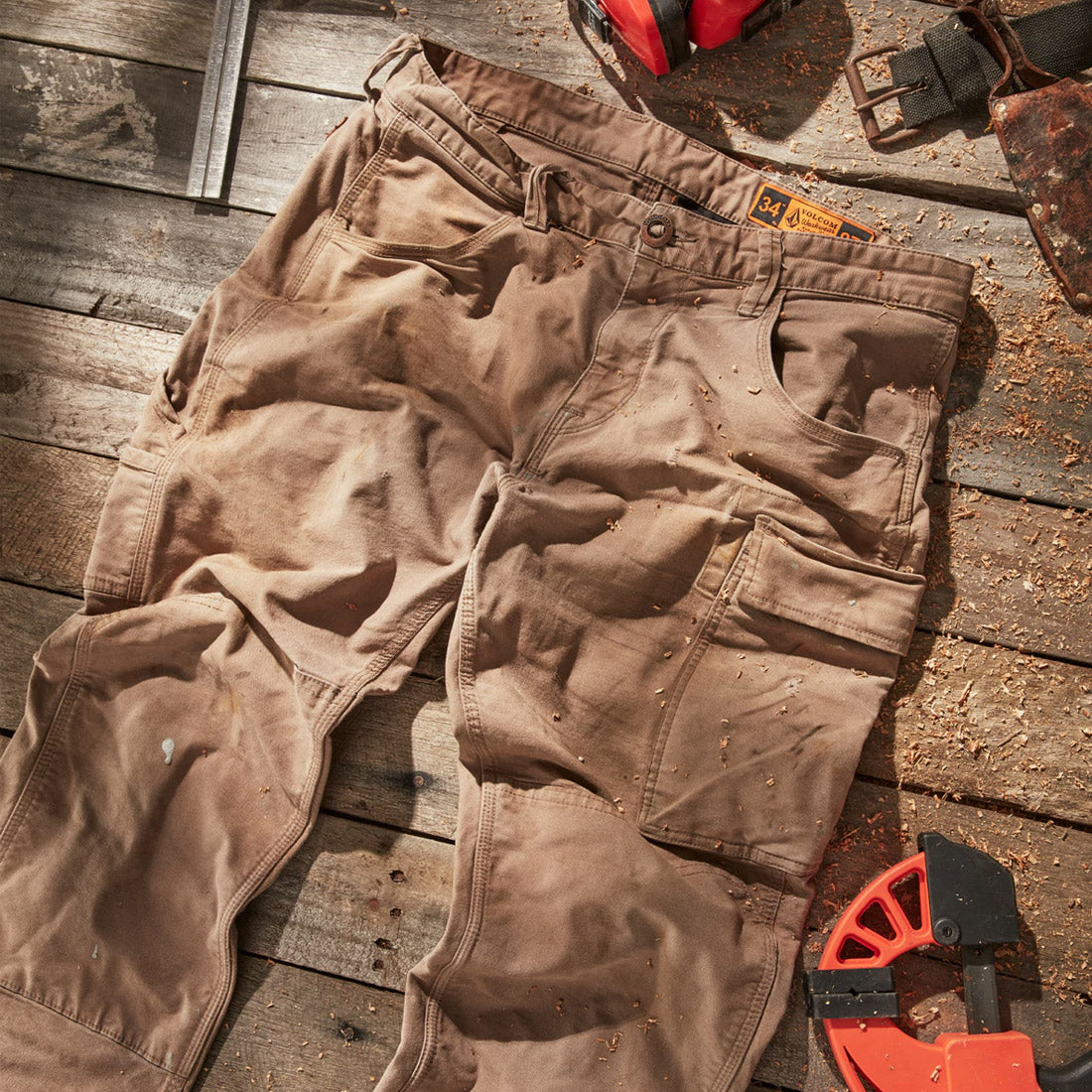 VOLCOM Workwear Caliper Work Pant - Brindle